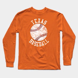 Vintage Texas Baseball Long Sleeve T-Shirt